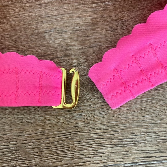 Victoria’s Secret Womens Halter Bra Hot Pink Push Up Scalloped Back Hook 36B - Picture 11 of 11